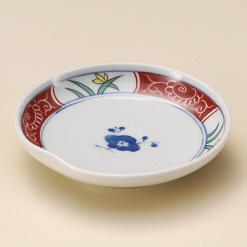 山万 31427-730 古代花小皿(有田焼) 1個(ご注文単位1個)【直送品】