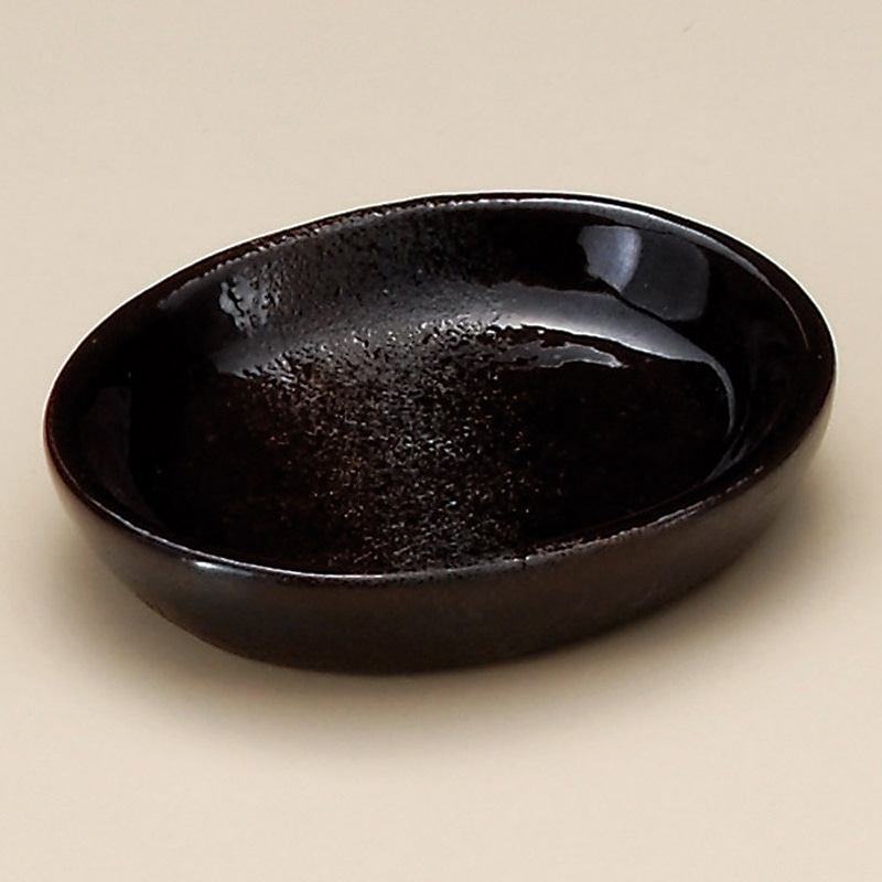 山万 31426-580 備前灰釉小判小皿 1個(ご注文単位1個)【直送品】