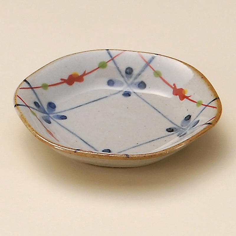 山万 31536-730 格子六角姫小皿 1個(ご注文単位1個)【直送品】