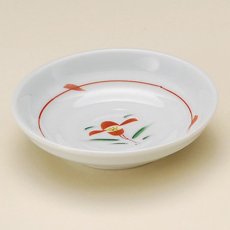 山万 31528-470 赤絵小花六兵衛小皿 1個(ご注文単位1個)【直送品】