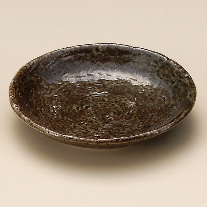山万 31524-020 窯変織部砂目3.5皿 1個（ご注文単位1個）【直送品】