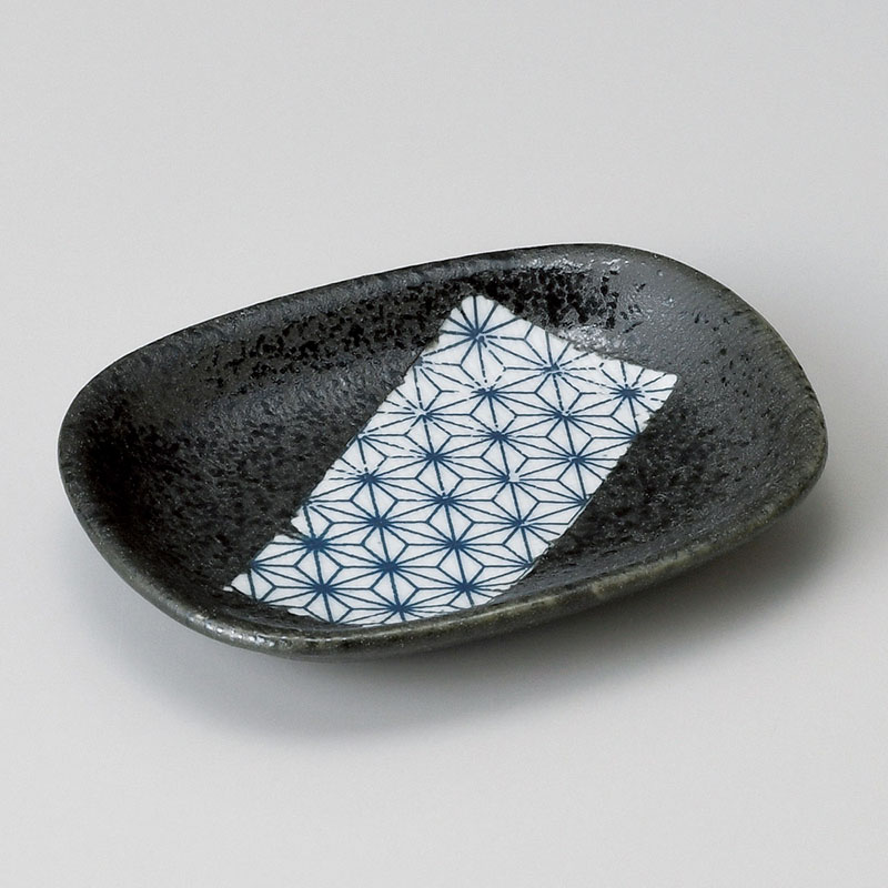 山万 32111-580 刺子ゴス 撫角小皿 1個(ご注文単位1個)【直送品】