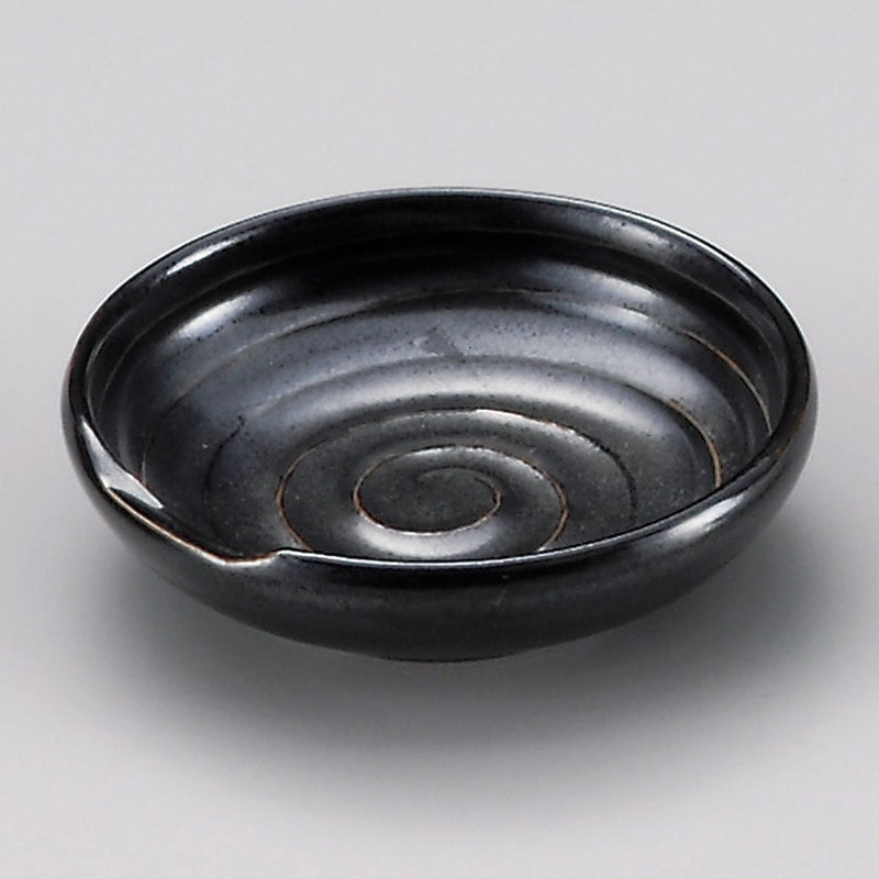 山万 32034-450 深口鉄結晶箸置小皿 1個(ご注文単位1個)【直送品】