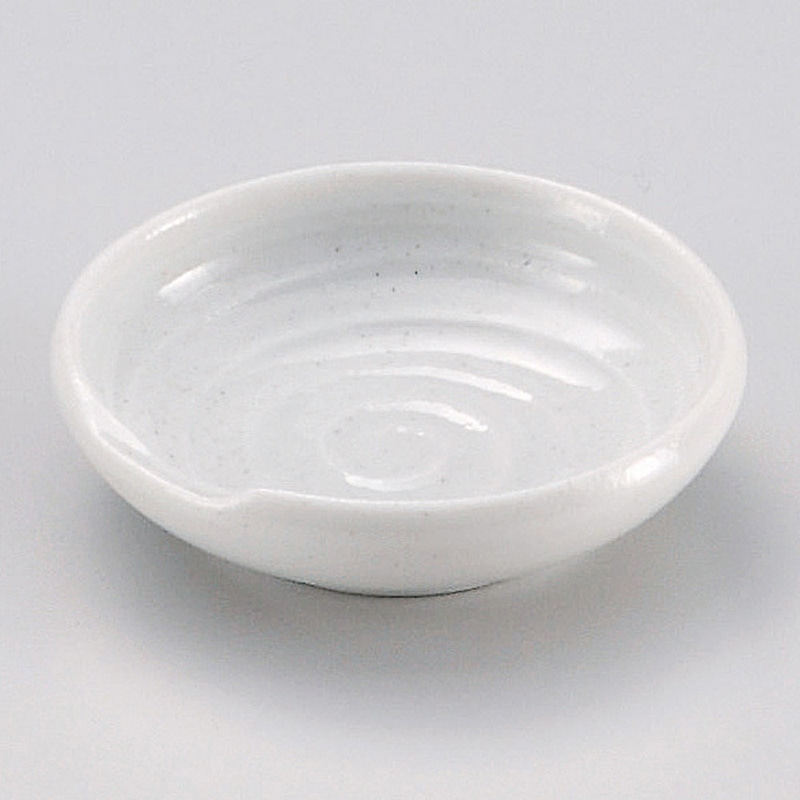 山万 32035-450 深口白志野箸置小皿 1個(ご注文単位1個)【直送品】