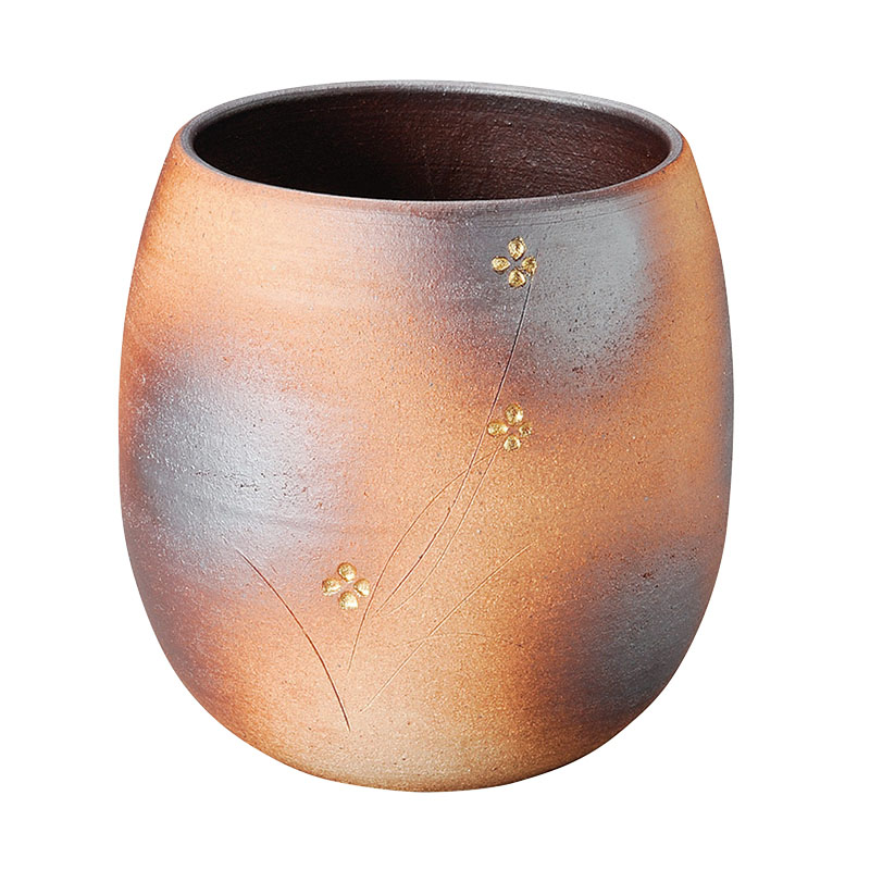 山万 32405-660 火色小花アイスBOX(信楽焼) 1個（ご注文単位1個）【直送品】