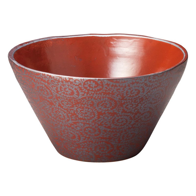 山万 32408-460 銀彩唐草(赤)アイスペール 1個（ご注文単位1個）【直送品】