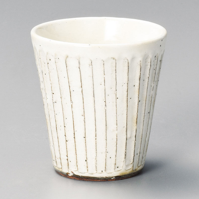 山万 33001-330 粉引ソギ目フリーカップ(長) 1個(ご注文単位1個)【直送品】