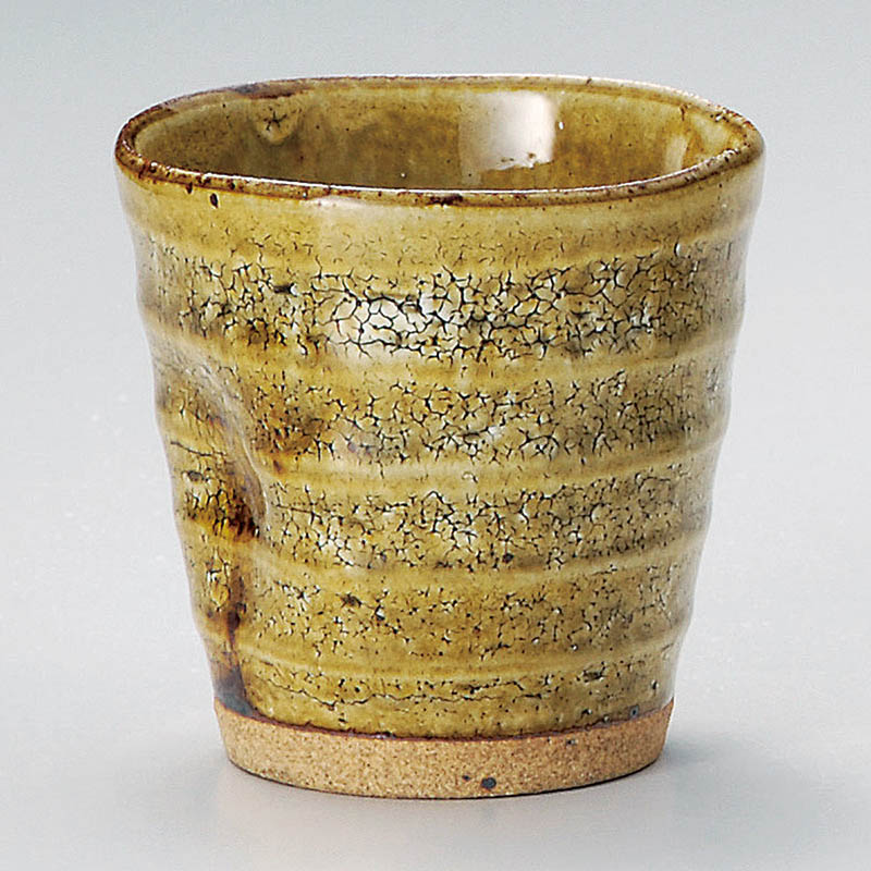 山万 33116-510 灰釉かいらぎロック杯 1個（ご注文単位1個）【直送品】