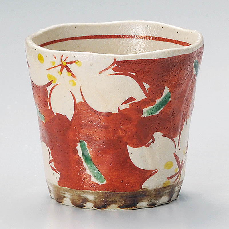 山万 33318-570 赤絵桜ロックカップ 1個(ご注文単位1個)【直送品】
