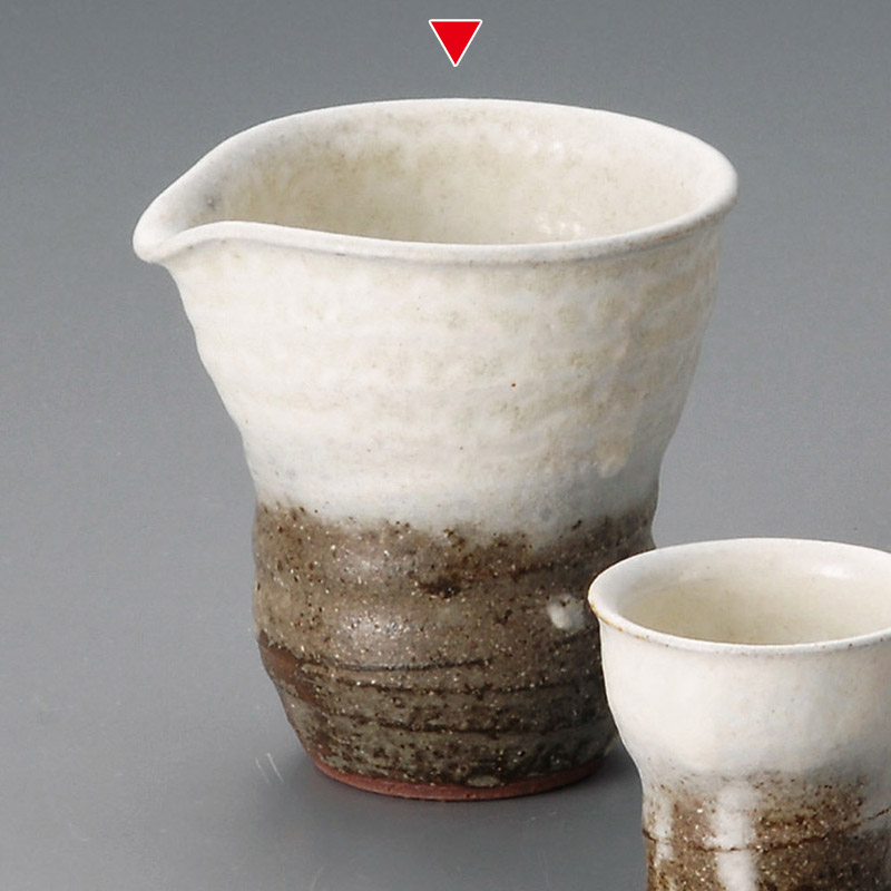 山万 33506-660 灰釉粉引冷酒器(信楽焼) 1個(ご注文単位1個)【直送品】