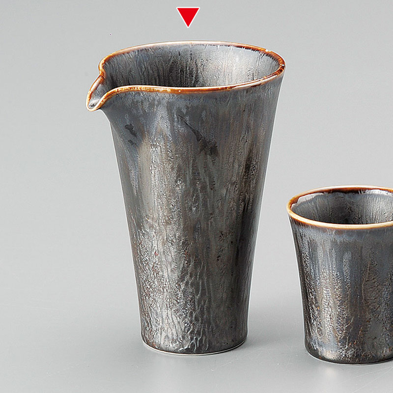 山万 33610-170 くじゃく釉片口冷酒器 1個(ご注文単位1個)【直送品】