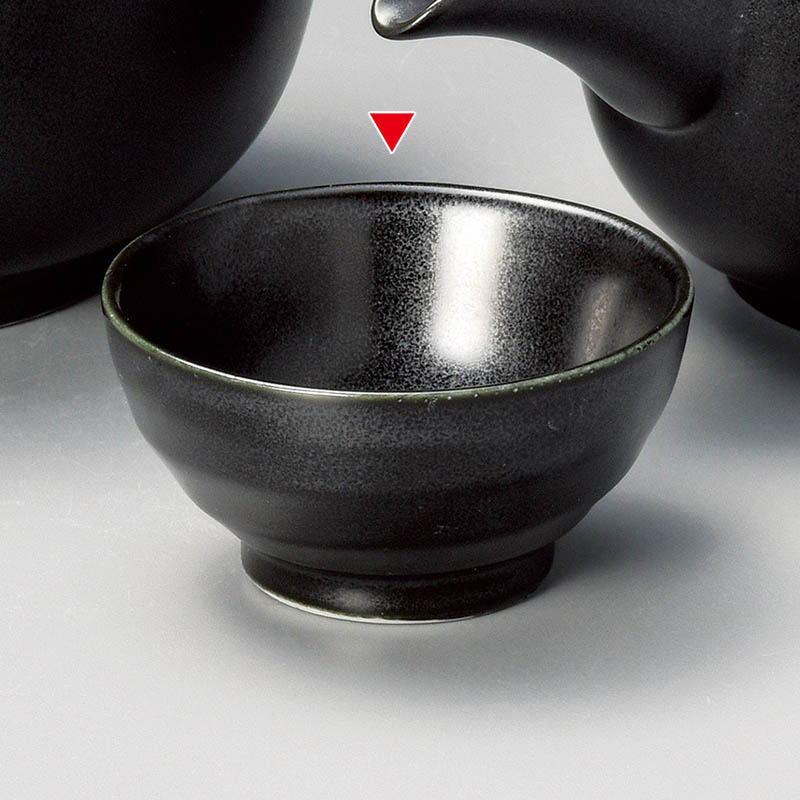 山万 33658-460 黒マット平盃 1個（ご注文単位1個）【直送品】