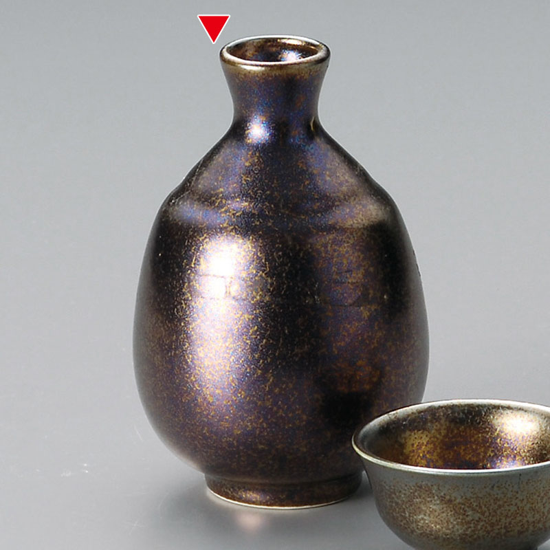 山万 33834-460 虹彩徳利(黒) 1個(ご注文単位1個)【直送品】