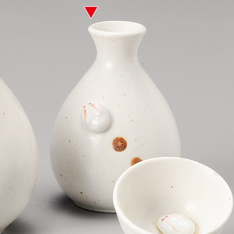 山万 34029-460 うさぎ徳利(白)小 1個(ご注文単位1個)【直送品】