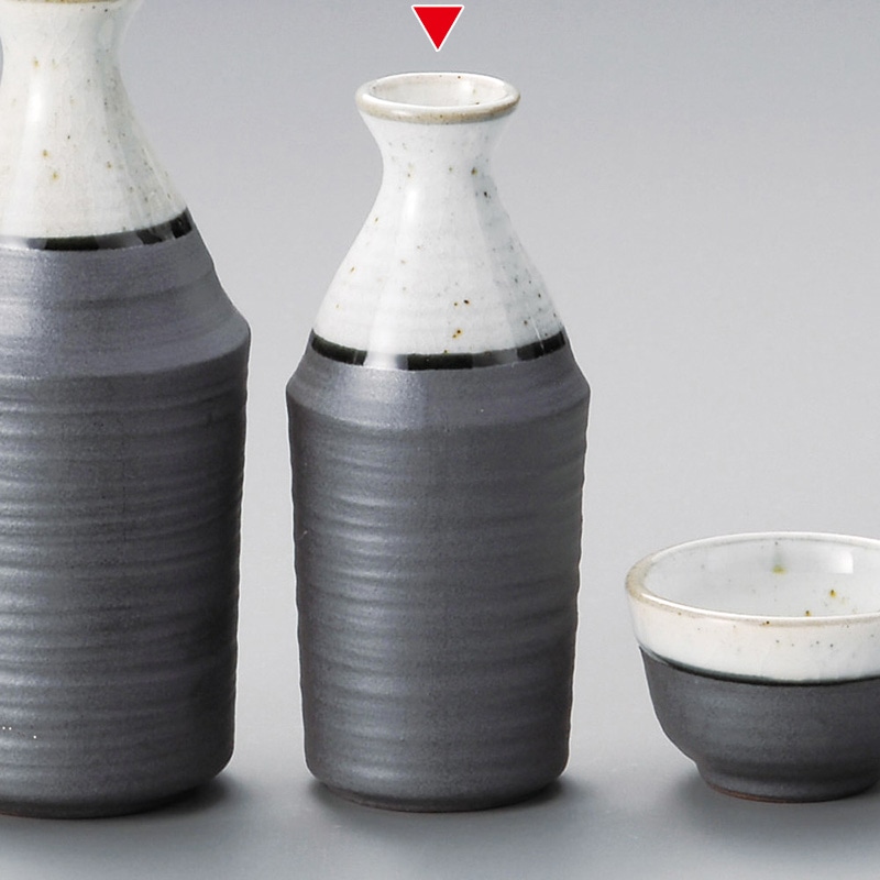 山万 34023-230 鉄釉粉引駒型小徳利 1個(ご注文単位1個)【直送品】