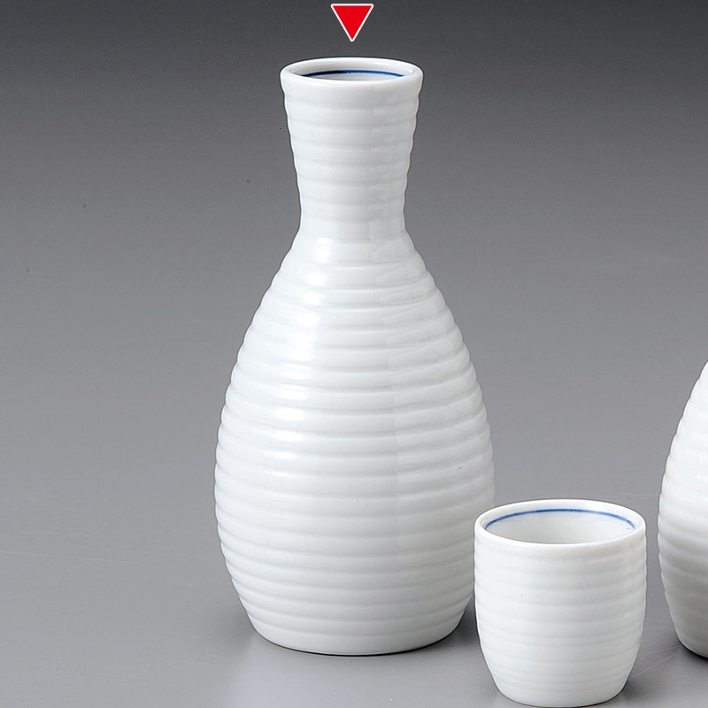 山万 34217-310 白千段大徳利 1個(ご注文単位1個)【直送品】