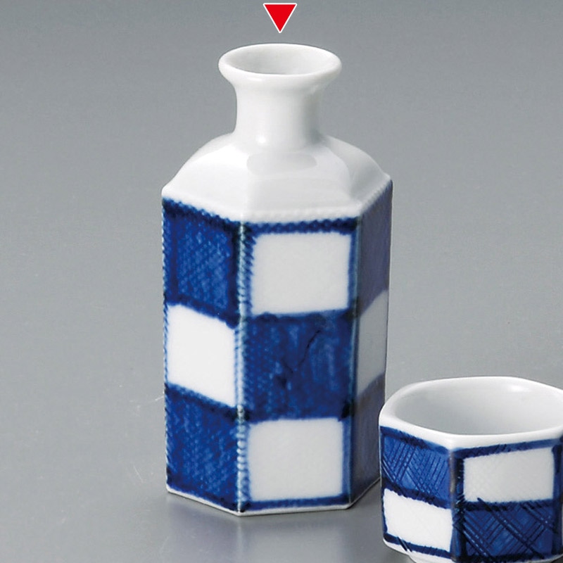 山万 33842-430 市松六角小徳利 1個（ご注文単位1個）【直送品】