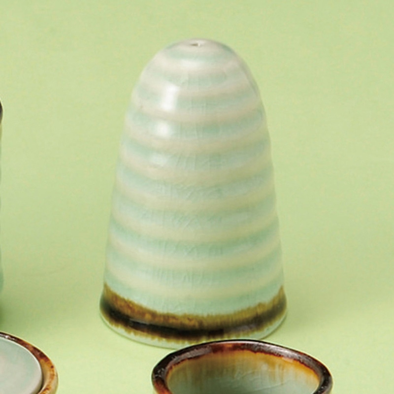 山万 34817-550 ビードロ灰釉渕錆筒型ふりかけ 1個（ご注文単位1個）【直送品】