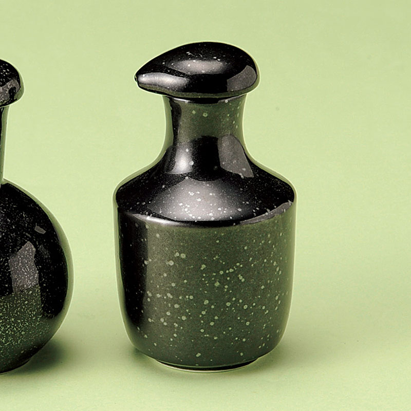 山万 34924-290 黒結晶駒醤油差し(ミニ) 1個（ご注文単位1個）【直送品】