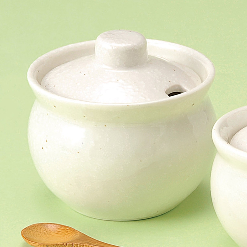 山万 35101-230 白薬味壷(大) 1個(ご注文単位1個)【直送品】
