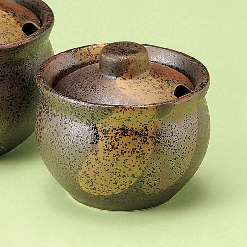 山万 35112-230 備前薬味壺(小) 1個(ご注文単位1個)【直送品】