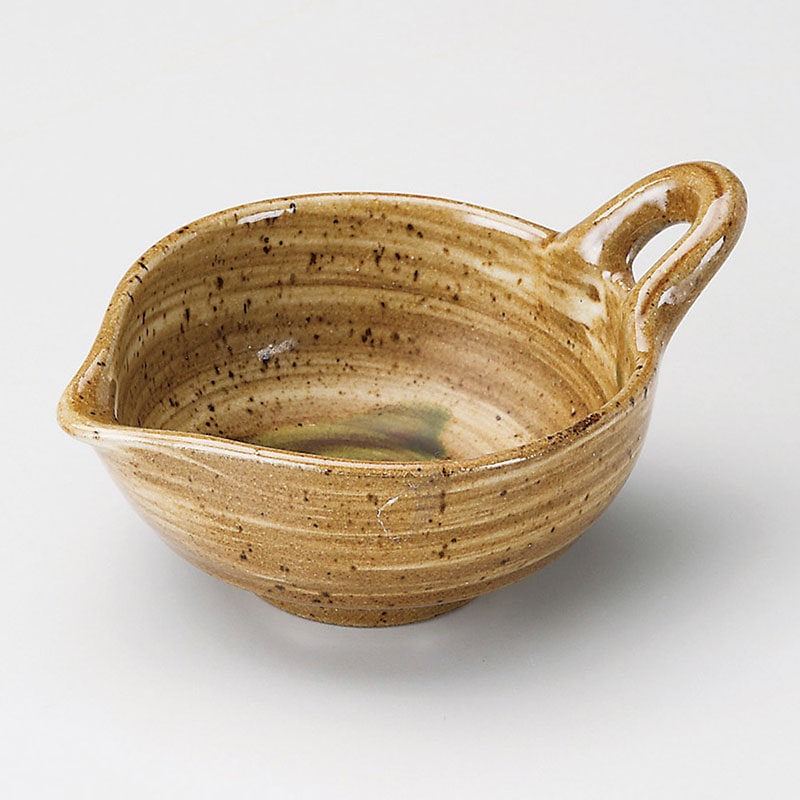山万 35914-310 黄瀬戸オリベ納豆鉢 1個（ご注文単位1個）【直送品】