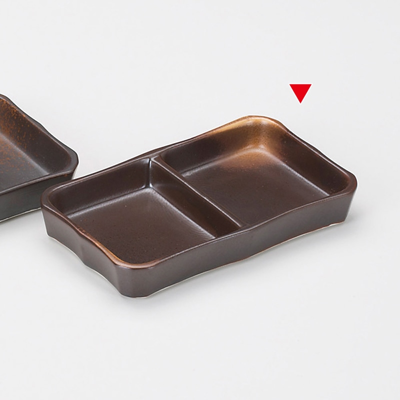 山万 36904-430 焼しめ2品皿(大) 1個（ご注文単位1個）【直送品】