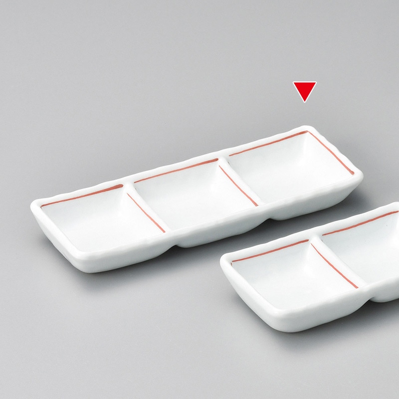 山万 36915-550 赤ライン三品盛 1個（ご注文単位1個）【直送品】