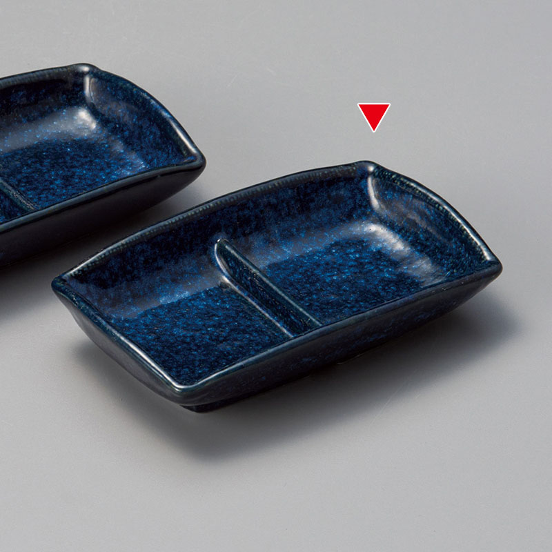 山万 36944-550 窯変紺二品皿 1個（ご注文単位1個）【直送品】