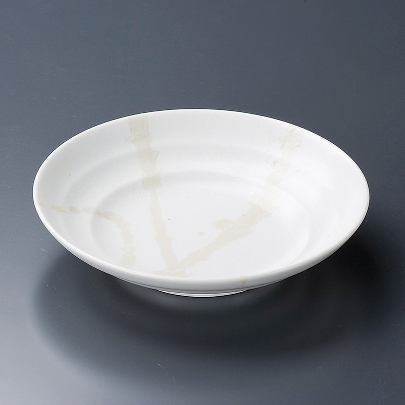 山万 37316-570 白湧水捻り7.5麺皿 1個（ご注文単位1個）【直送品】