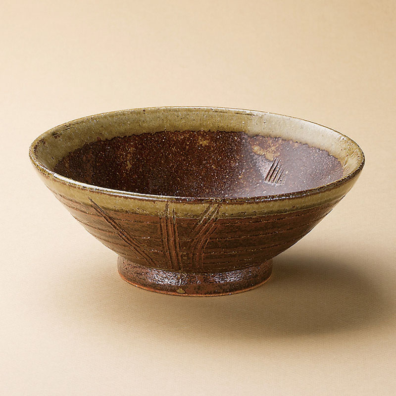 山万 37407-180 備前流し7.0反丼 1個（ご注文単位1個）【直送品】