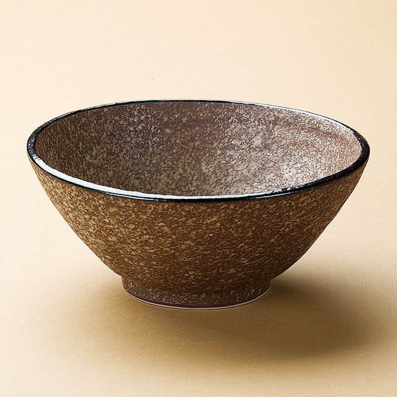 山万 37414-100 アース(茶)手捻り6.3丼 1個（ご注文単位1個）【直送品】