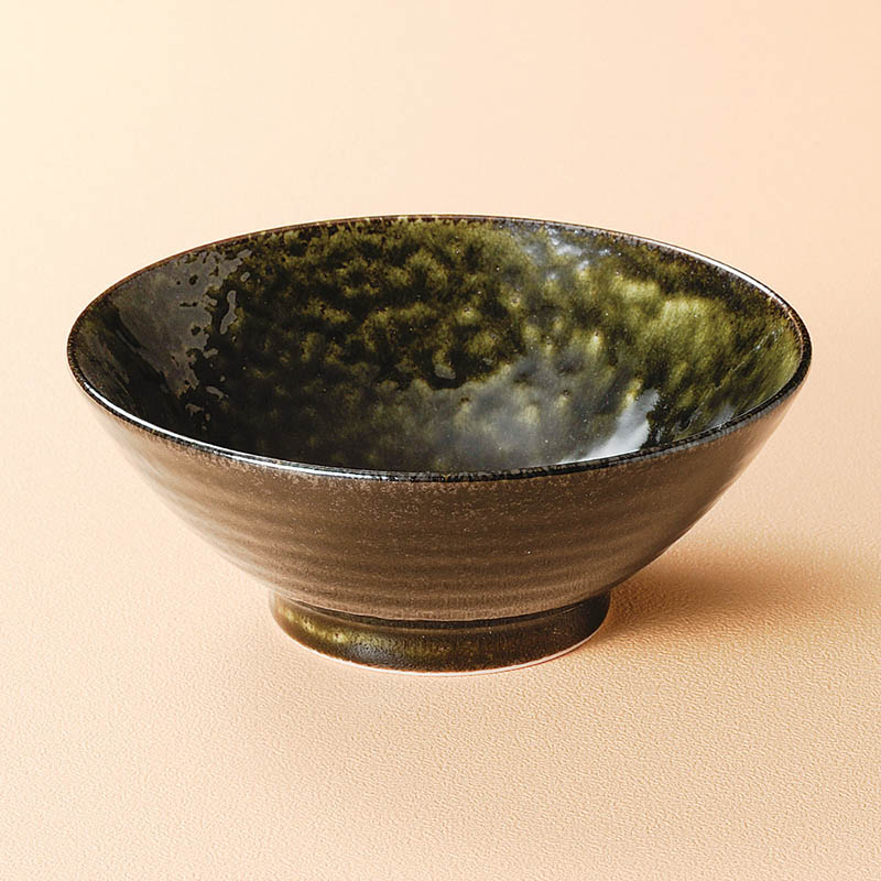 山万 37506-450 窯変織部6.5そば丼 1個（ご注文単位1個）【直送品】