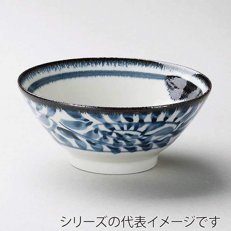 山万 37512-440 藍色唐草5.8丼 1個（ご注文単位1個）【直送品】