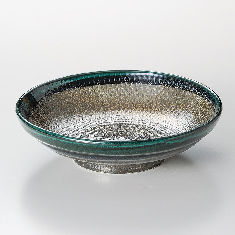 山万 37901-180 結晶グリン7.5麺皿 1個（ご注文単位1個）【直送品】