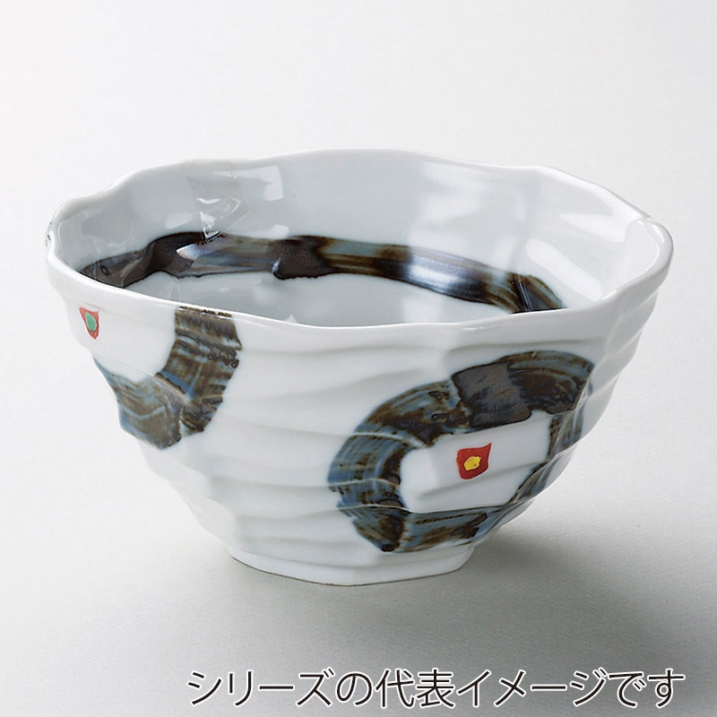 山万 38411-140 呉須丸紋八角丼(大) 1個（ご注文単位1個）【直送品】