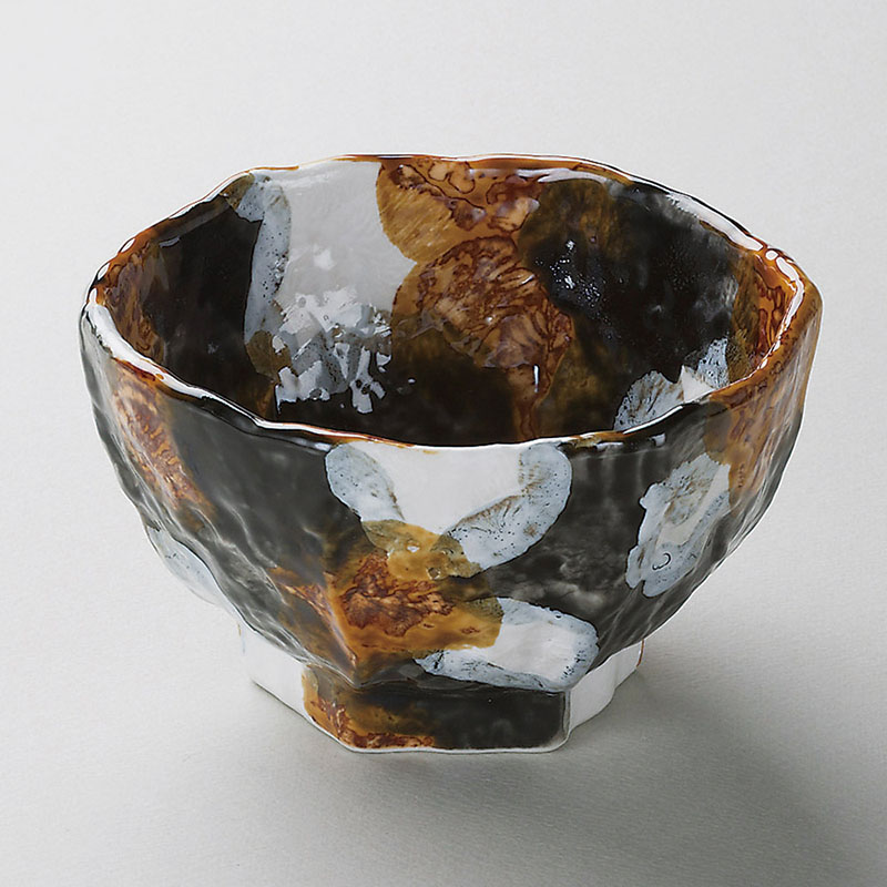 山万 38603-180 三彩タタキ6角5.0多用丼 1個(ご注文単位1個)【直送品】