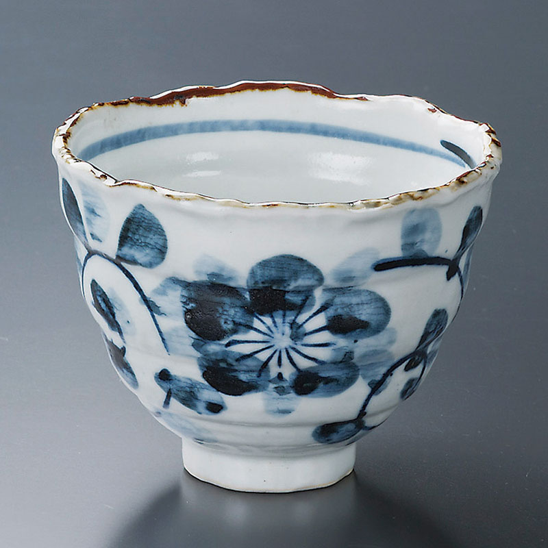 山万 39004-510 古染花 青小丼 1個(ご注文単位1個)【直送品】