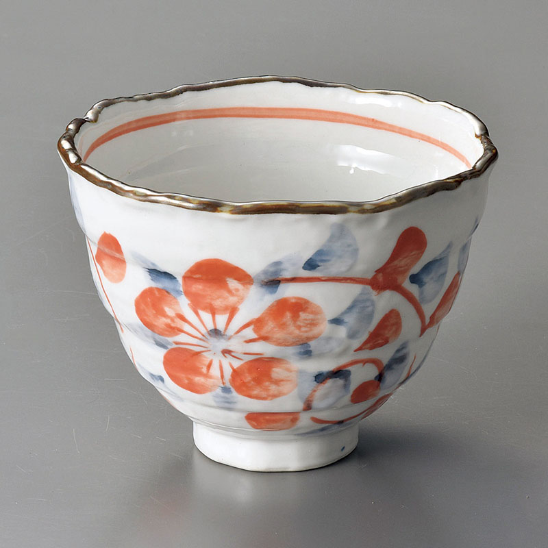 山万 39017-510 古染花 赤小丼 1個(ご注文単位1個)【直送品】