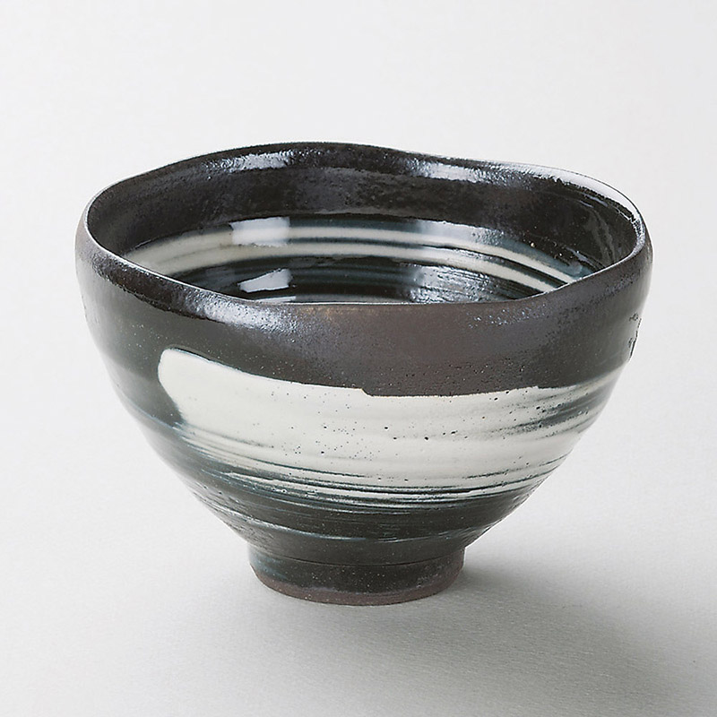 山万 39007-510 黒陶刷毛目45丼 1個(ご注文単位1個)【直送品】