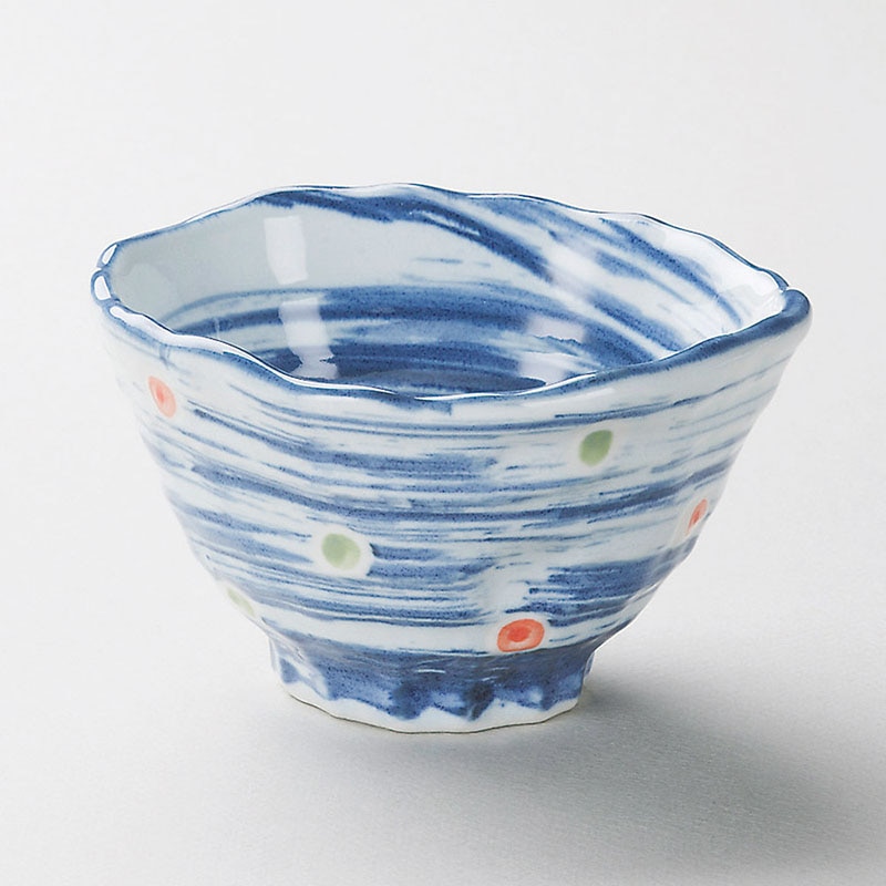 山万 39013-180 刷毛目水玉4.5多用碗 1個(ご注文単位1個)【直送品】