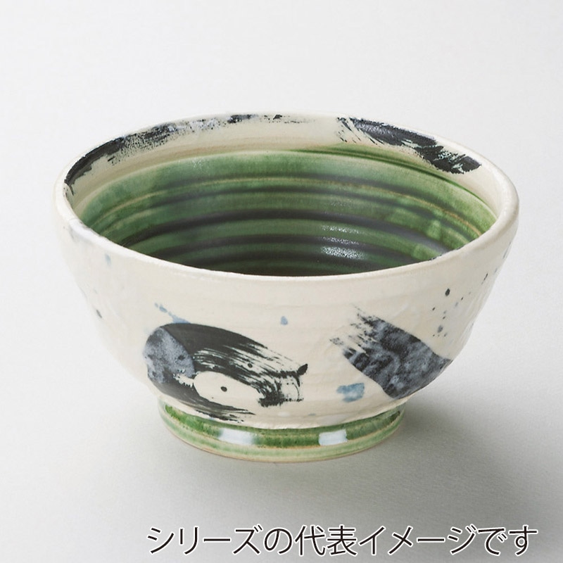 山万 39347-140 織部呉須刷毛目6.3丼 1個（ご注文単位1個）【直送品】