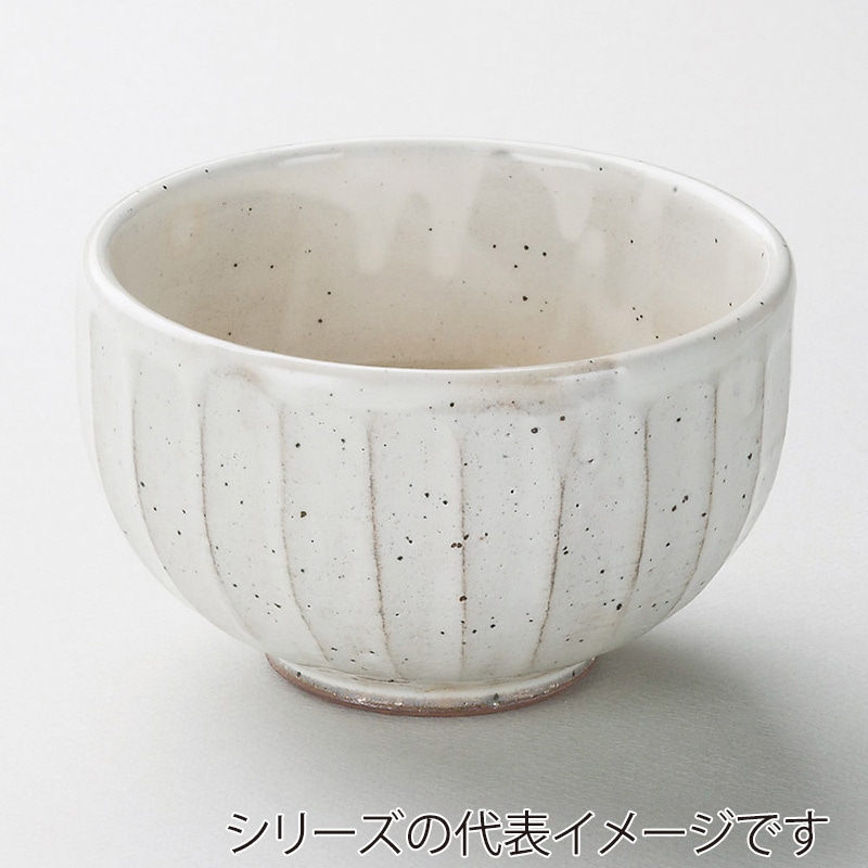 山万 39413-310 粉引面取中丼 1個(ご注文単位1個)【直送品】