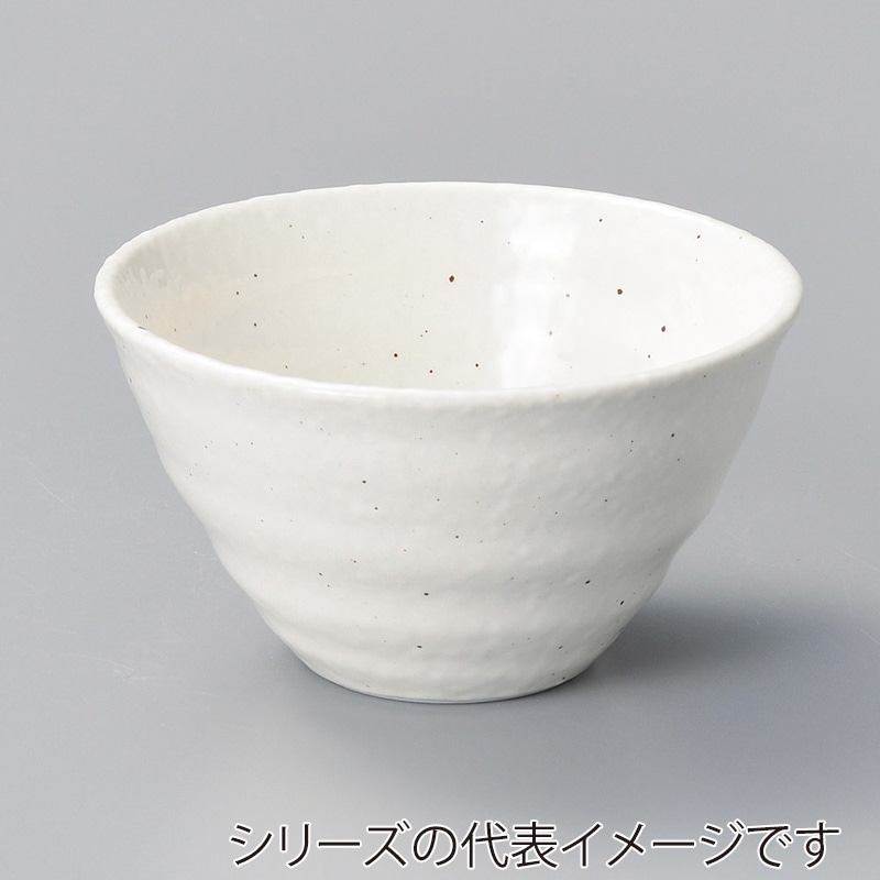 山万 39528-020 白粉引リップル碗(小) 1個（ご注文単位1個）【直送品】