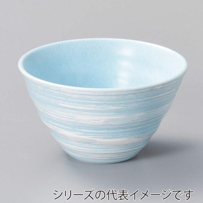 山万 39450-020 水色しぶきリップル碗 大 1個（ご注文単位1個）【直送品】