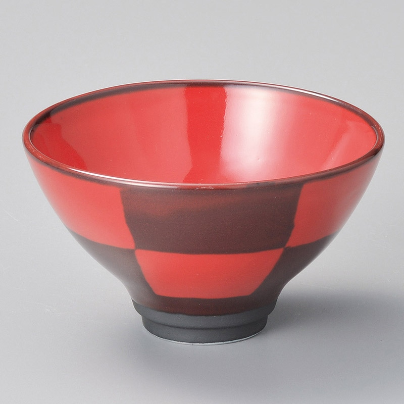 山万 39707-250 セレン赤市松反深口4.0小丼 1個(ご注文単位1個)【直送品】