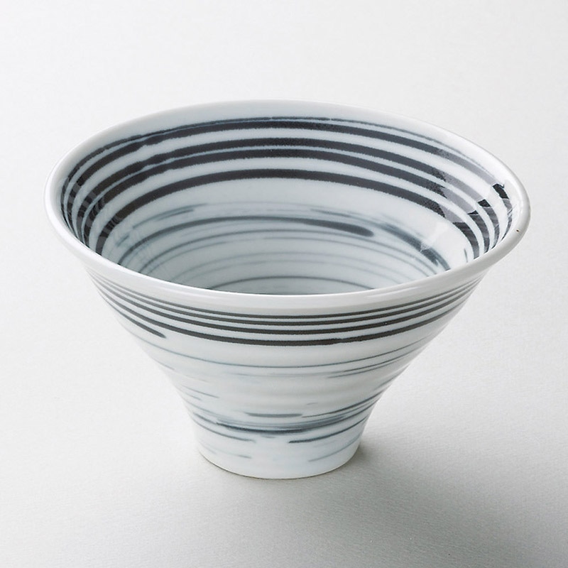 山万 39808-250 染付渦ライン4寸反丼 1個(ご注文単位1個)【直送品】