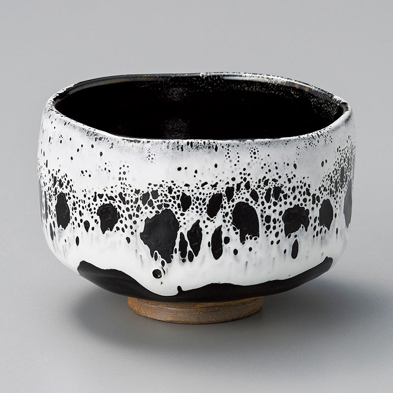 山万 40922-450 天目白流し抹茶碗 1個（ご注文単位1個）【直送品】