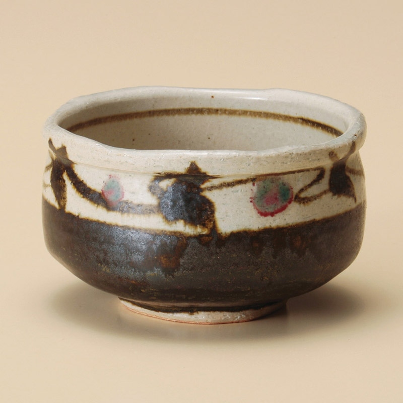 山万 41005-100 唐草辰砂抹茶碗 1個（ご注文単位1個）【直送品】