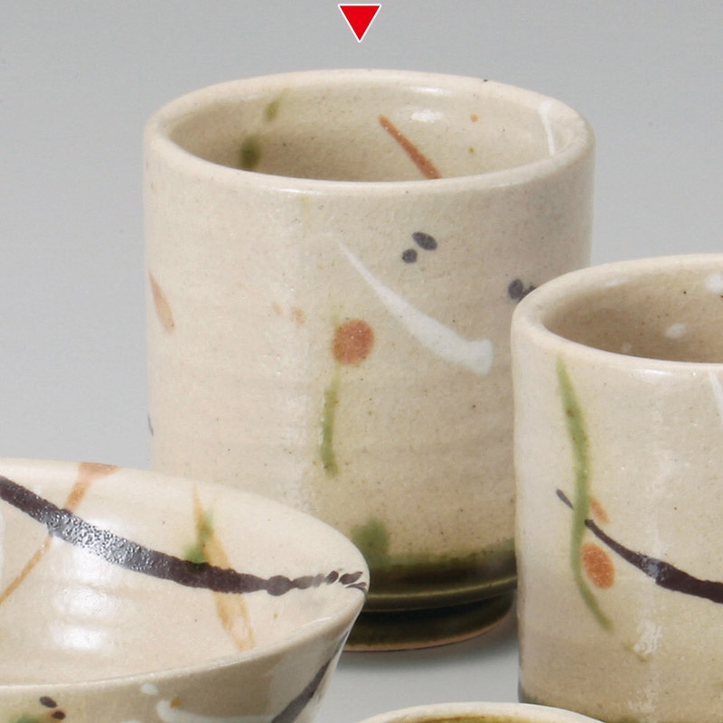 山万 41209-440 弥七田織部湯呑(大) 1個（ご注文単位1個）【直送品】